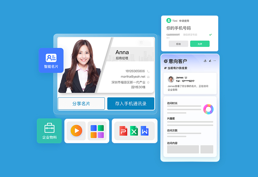 上海蜜度電子名片